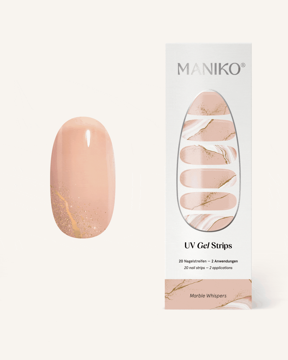 maniko-marble-whispers-uv-uv-gel-strips-marmor-gold-beige image 1
