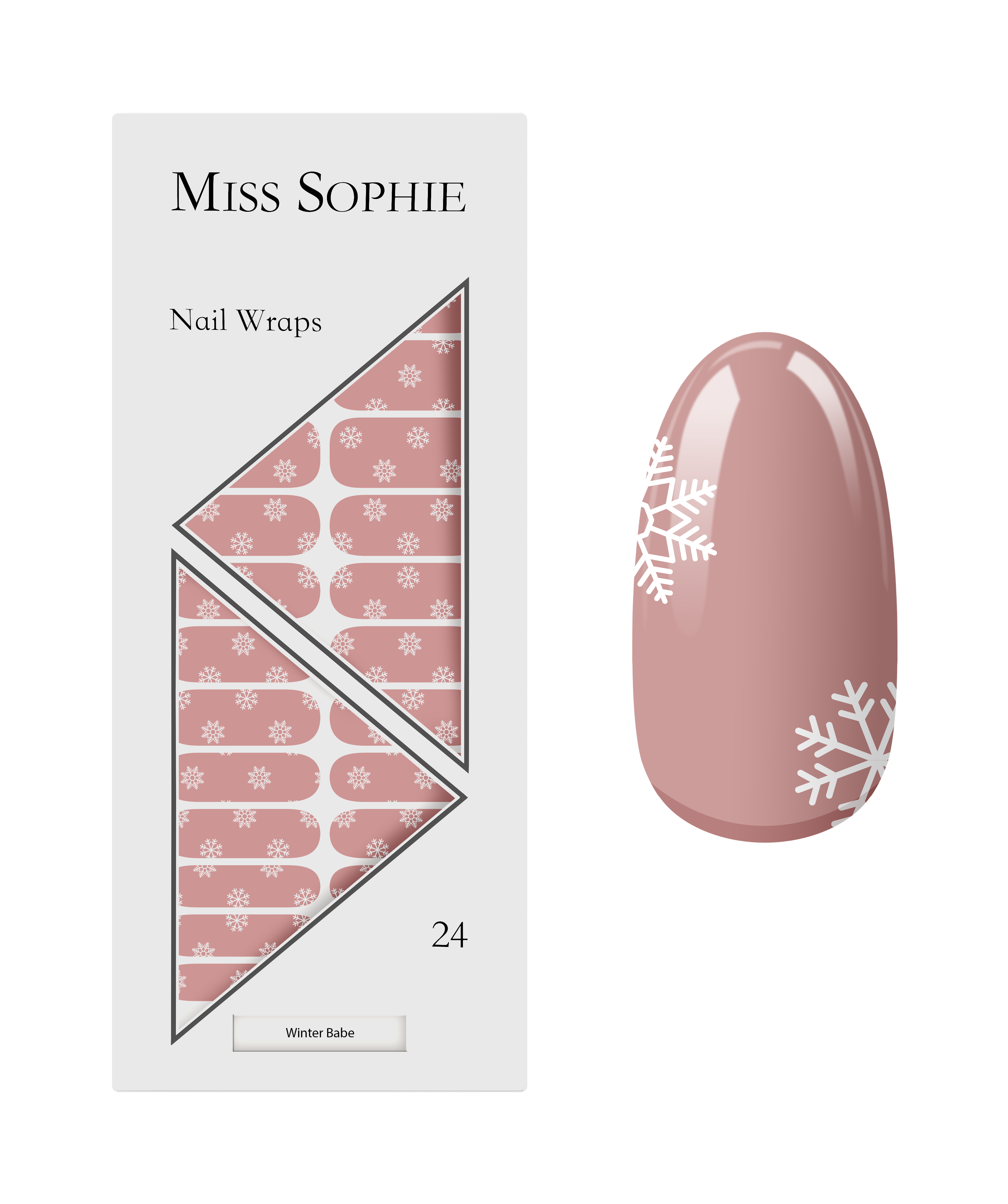 miss-sophie-winter-babe-nail-wraps-nude-rosa-schneeflocke image 1