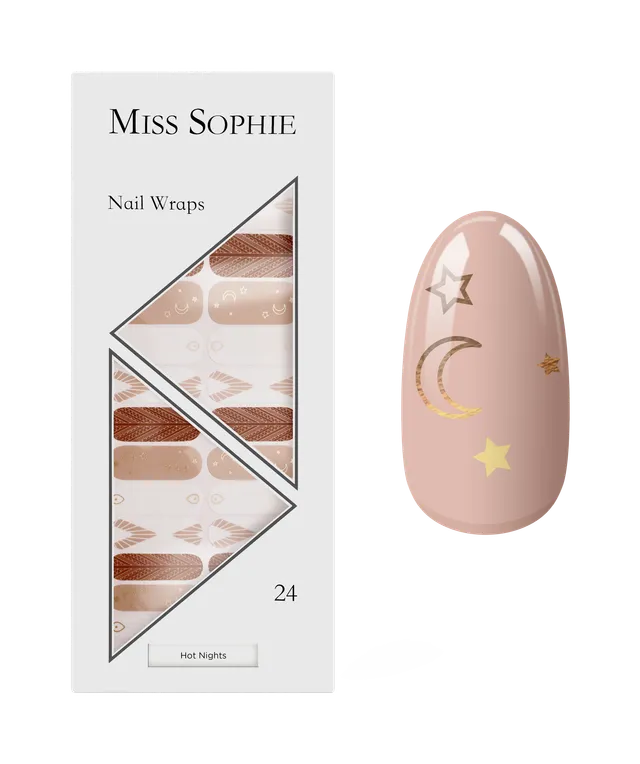 miss-sophie-hot-nights-nail-wraps-boho-gold image 1
