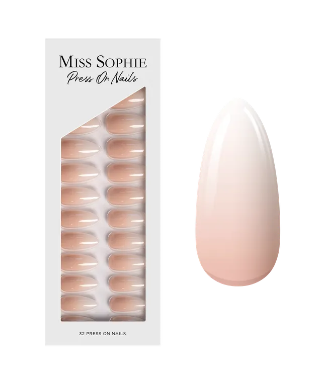 miss-sophie-nude-babyboomer-press-on-nails-medium-almond image 1