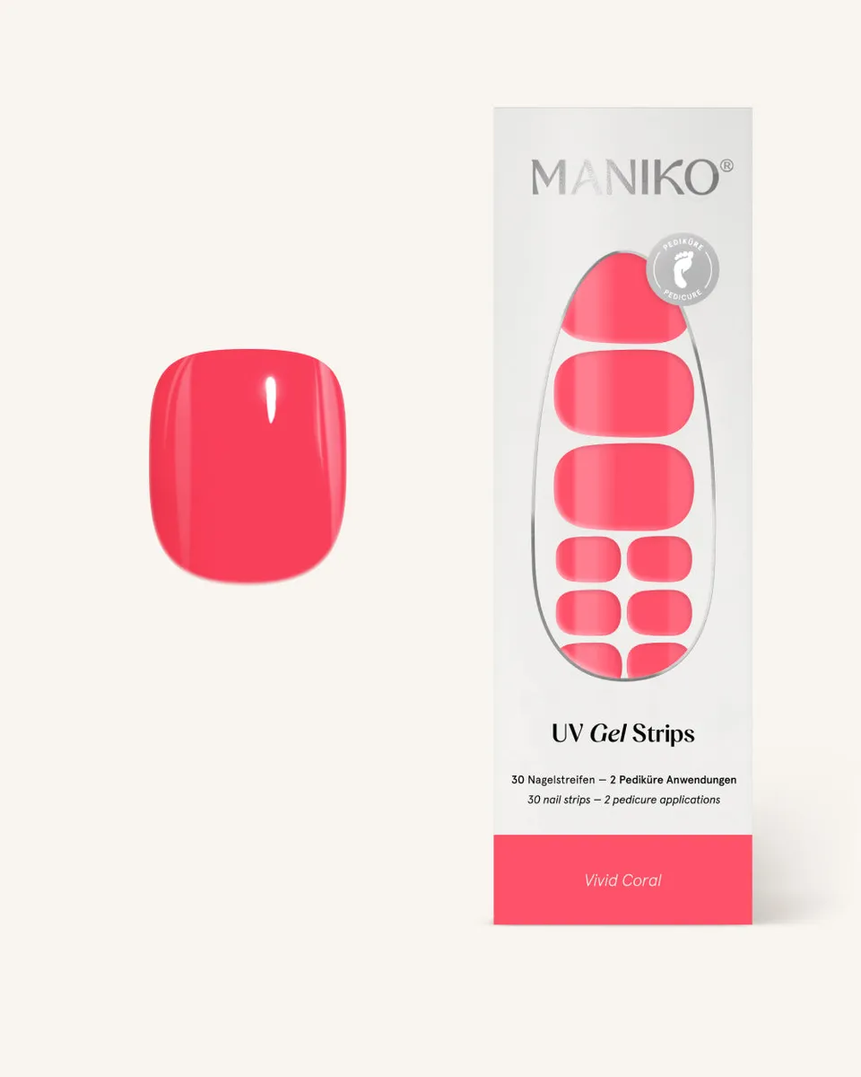maniko-vivid-coral-uv-pedi-gel-strips image 1