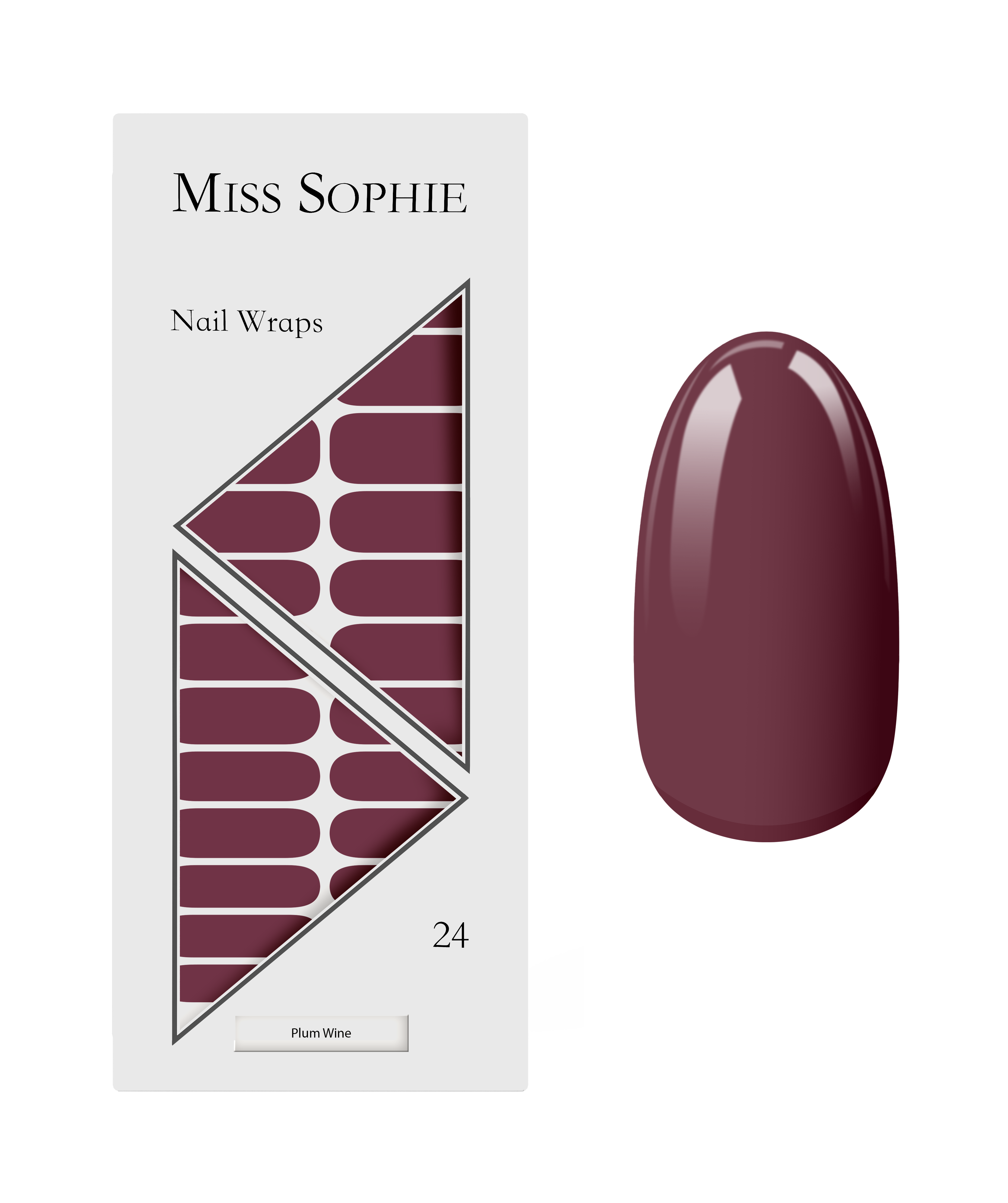 miss-sophie-plum-wine-nagelfolien-pflaumenrot-uni image 1