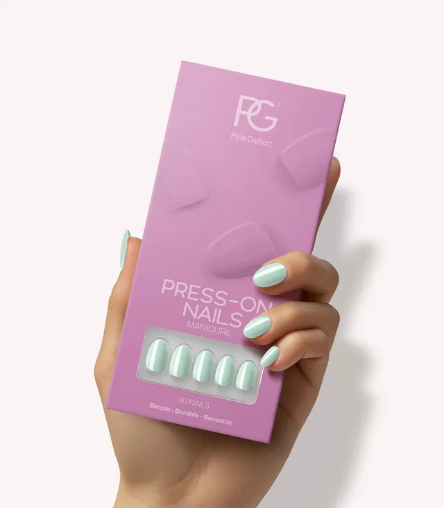 pink-gellac-488-melted-mint-press-on-n-gel-pastell-mint-kurz-rund image 1
