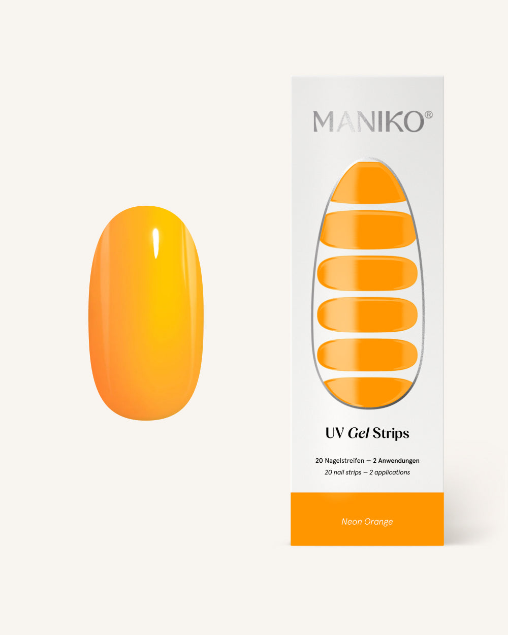 maniko-neon-orange-uv-gel-strips-manik-re image 1