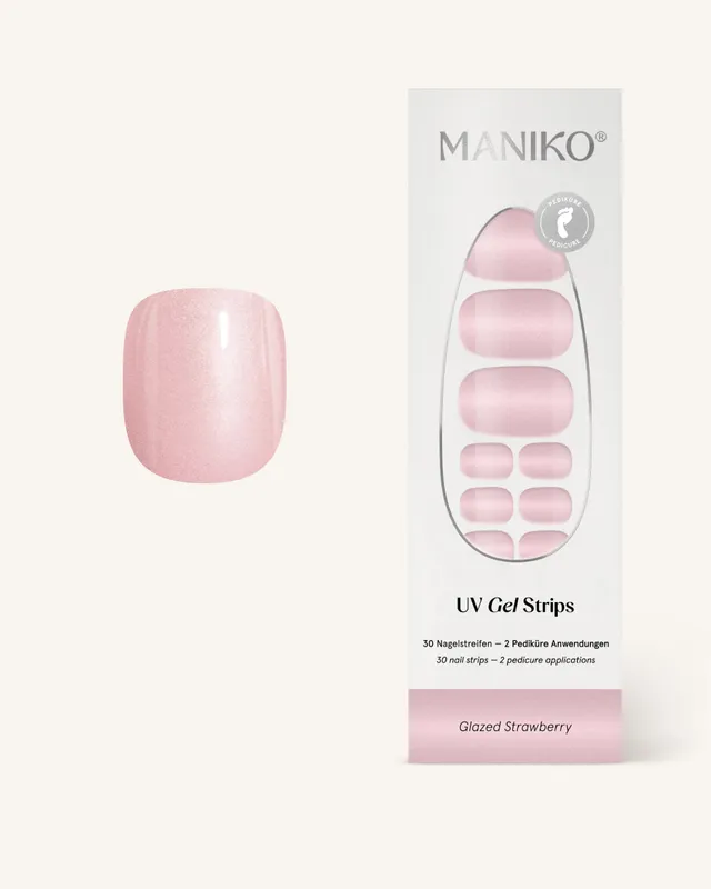 maniko-glazed-strawberry-uv-pedi-gel-strips image 1