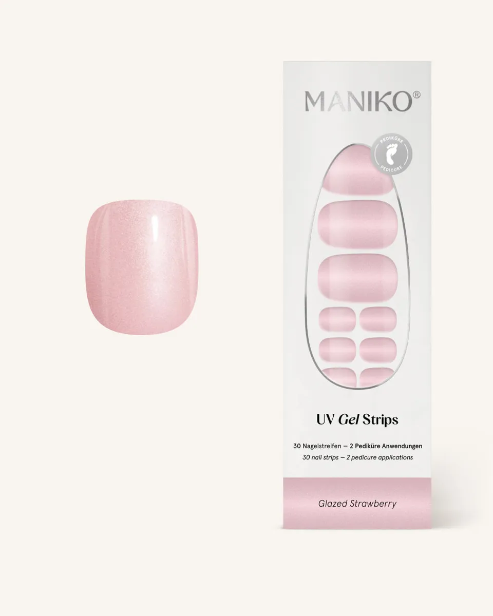 maniko-glazed-strawberry-uv-pedi-gel-strips image 1