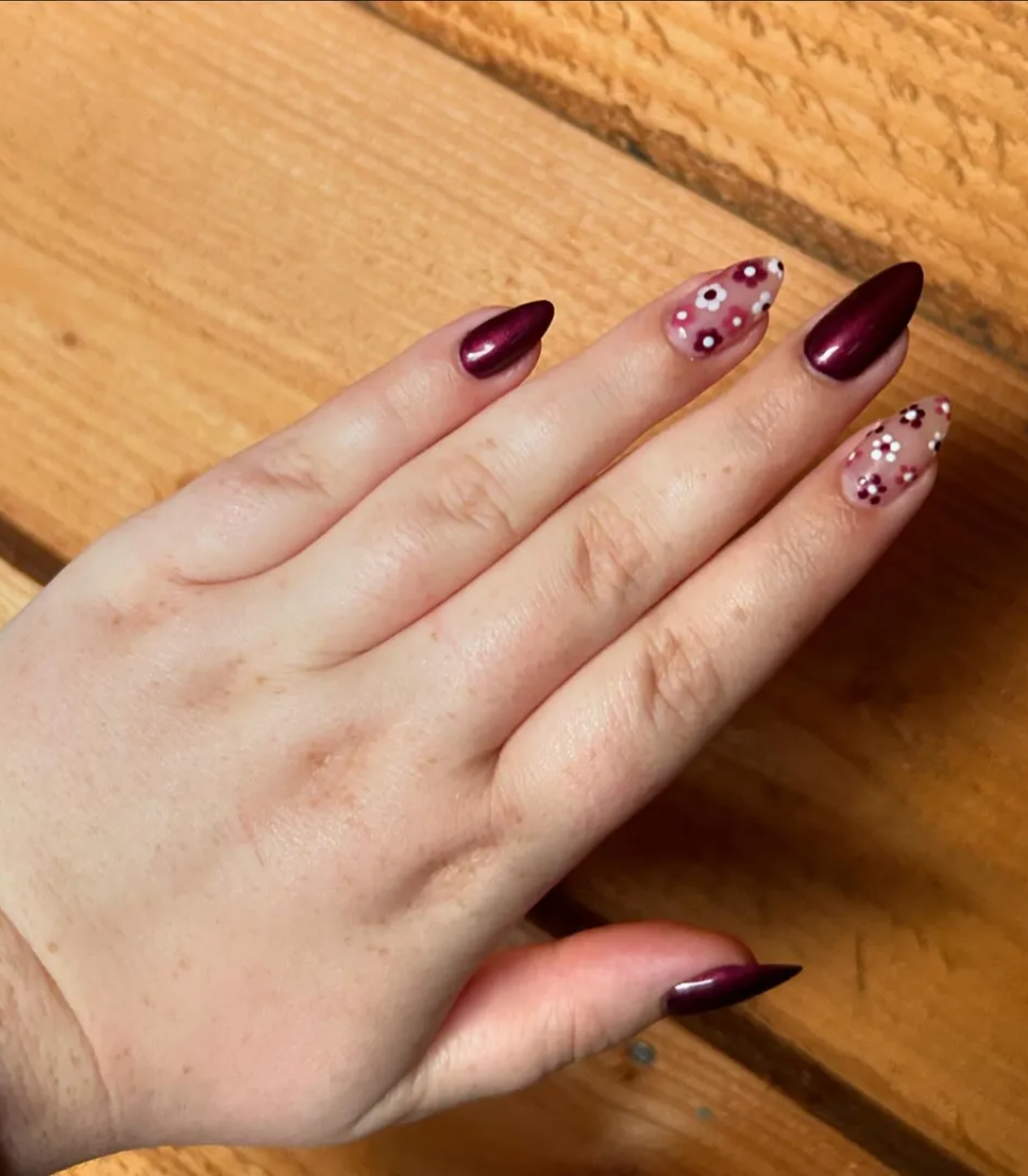 pink-gellac-205-burgundy-red-gel-nagellack-disco-glam image 4