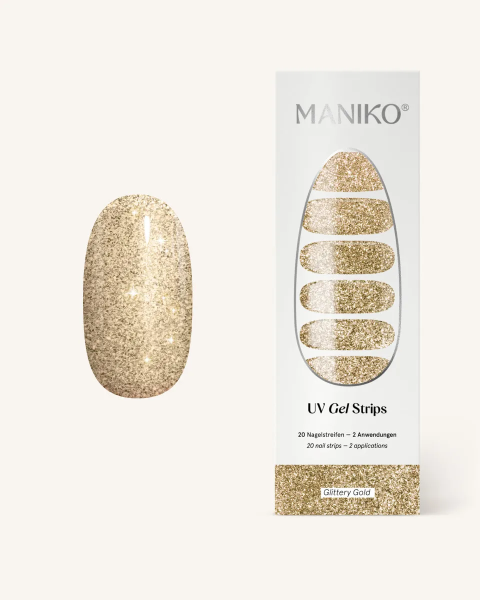 maniko-glittery-gold-uv-uv-gel-strips image 1