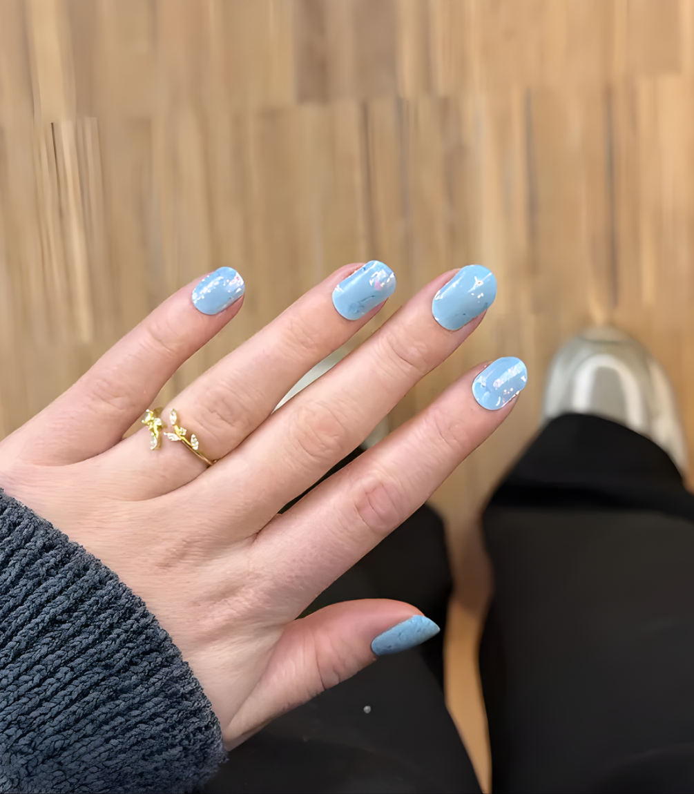 pink-gellac-009-holographic-blue-gel-nail-sticker image 3