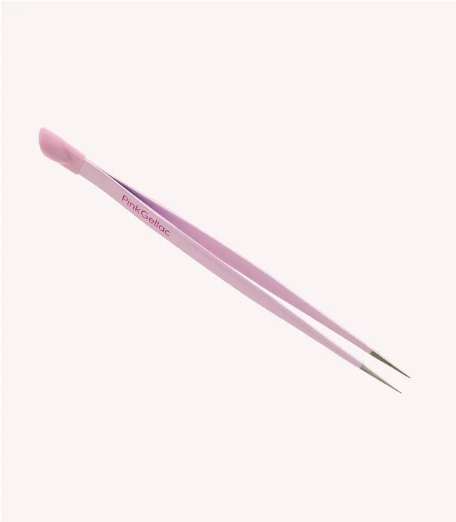 pink-gellac-nail-art-tweezer-2-in-1-pinzette-mit-silikonkopf image 1