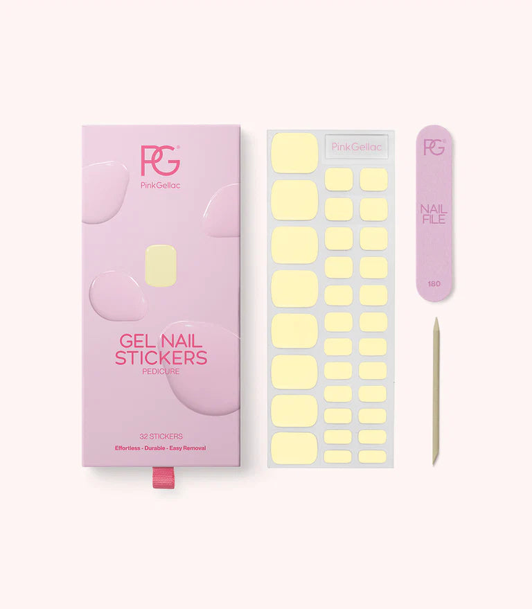 pink-gellac-445-butter-yellow-set-gel-nagellack-pedik-re-gel-sticker-bundle image 5