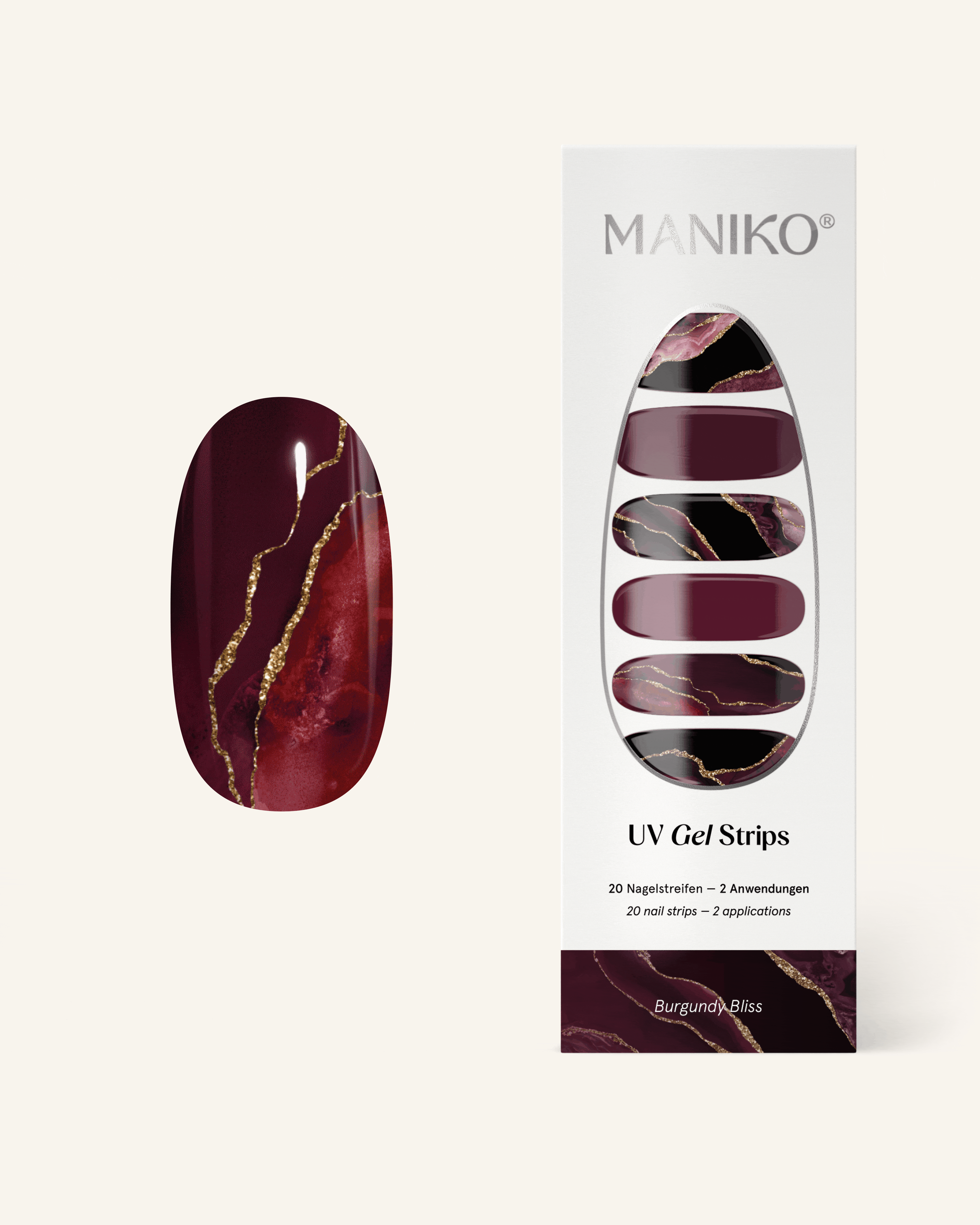 maniko-burgundy-bliss-uv-gel-strips image 1