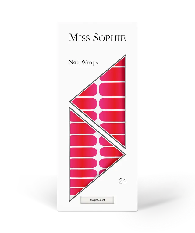 miss-sophie-magic-sunset-nagelfolie-rot-pink-colorblocking image 1
