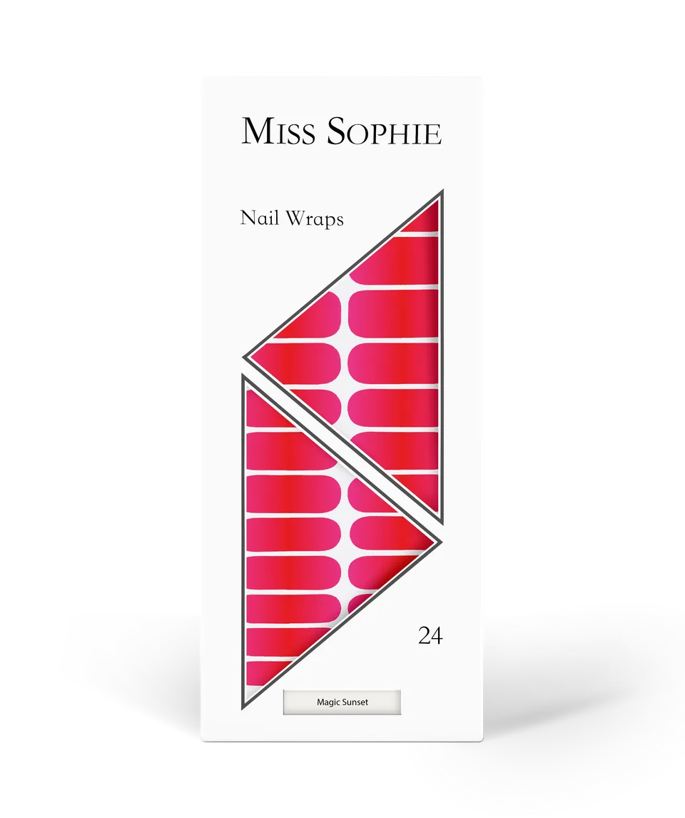 miss-sophie-magic-sunset-nagelfolie-rot-pink-colorblocking image 1
