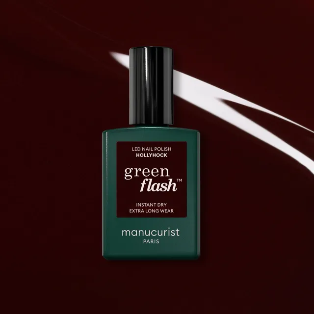 manucurist-green-flash-hollyhock-semi-permanenter-nagellack-schwarzrot image 1