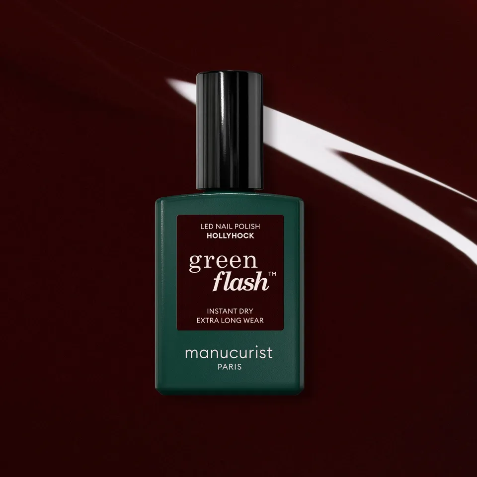 manucurist-green-flash-hollyhock-semi-permanenter-nagellack-schwarzrot image 1