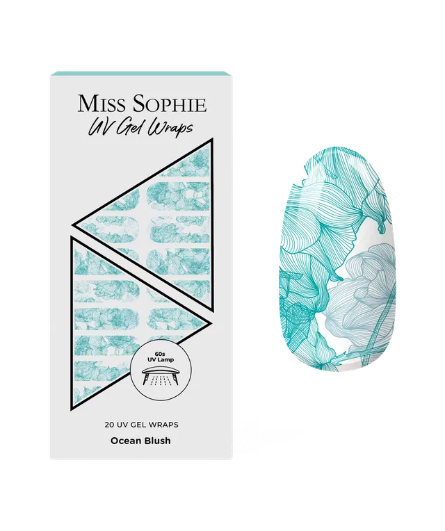 miss-sophie-ocean-blush-uv-gel-wraps-aqua-blumen-vintage image 1