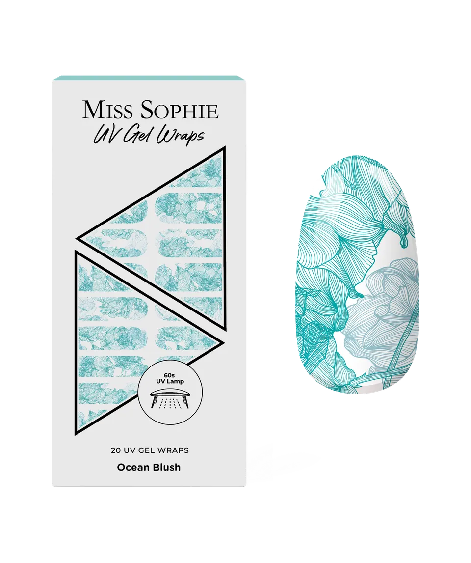 miss-sophie-ocean-blush-uv-gel-wraps-aqua-blumen-vintage image 1