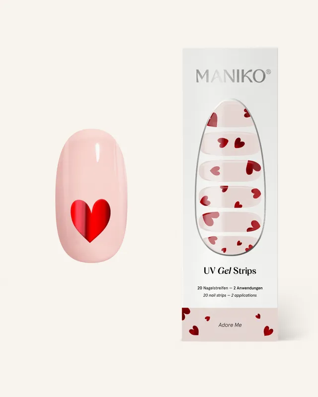 maniko-adore-me-uv-gel-strips-creamy-sheer-mit-roten-herzen image 1