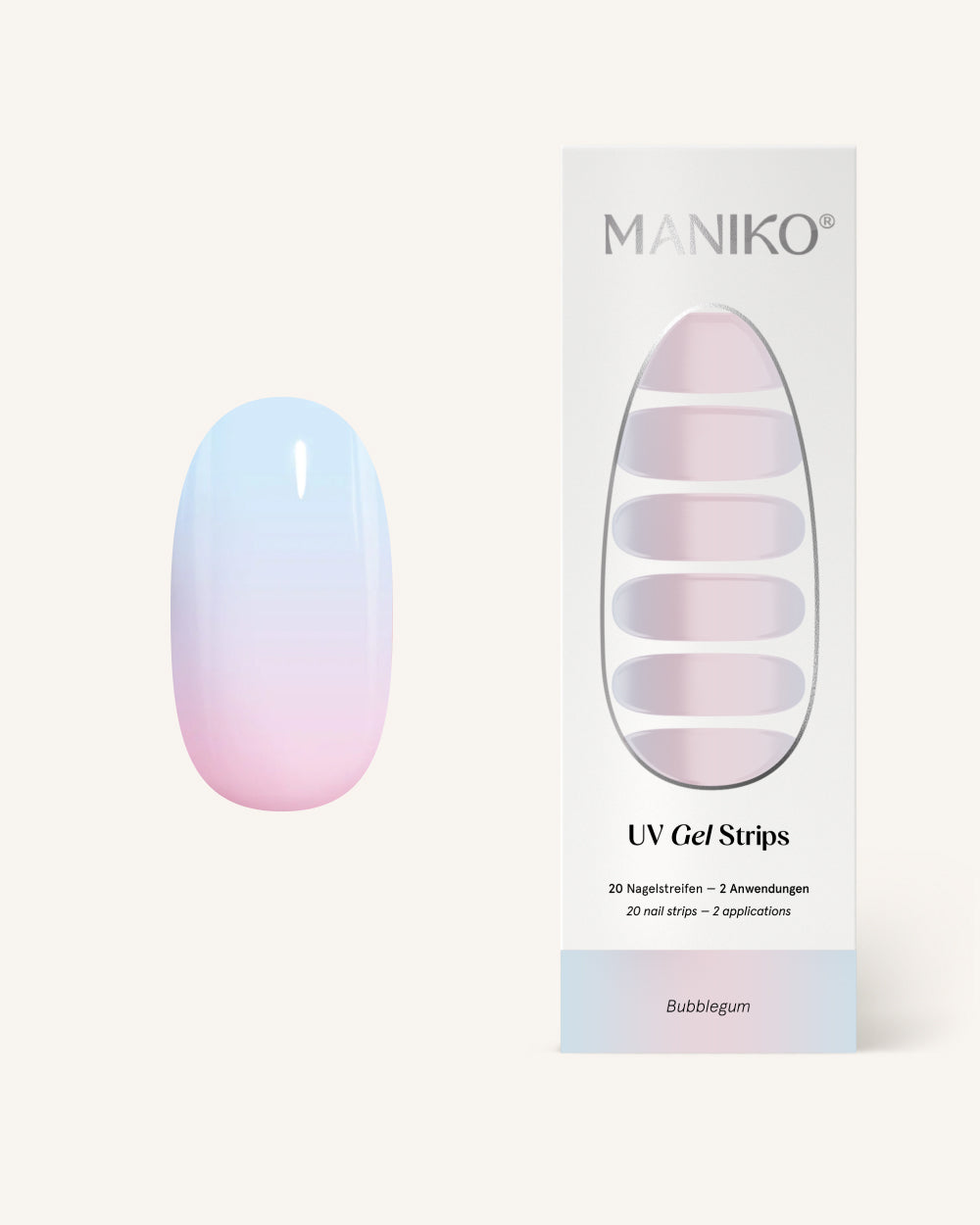 maniko-bubblegum-uv-uv-gel-strips-rosa-hellblau-verlauf image 1