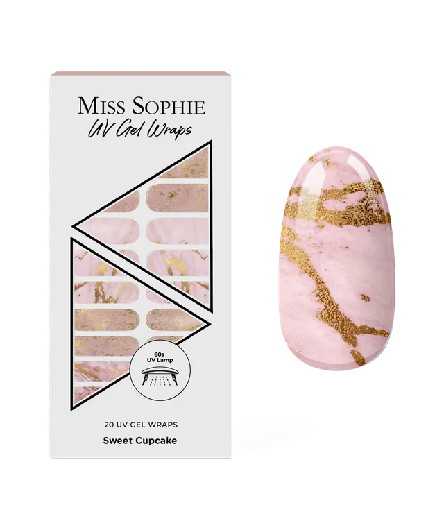 miss-sophie-sweet-cupcake-uv-gel-nagelfolien-rosa-gold-marmor image 1