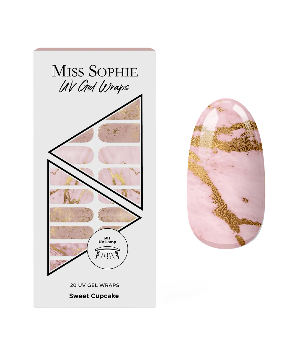 miss-sophie-sweet-cupcake-uv-gel-nagelfolien-rosa-gold-marmor image 1