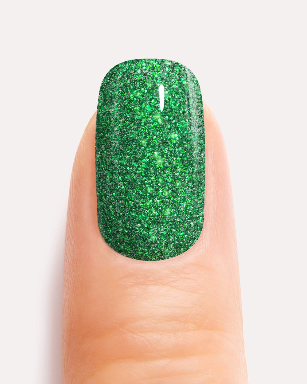 maniko-glittery-green-uv-gel-strips-tannengr-n-glitzer image 5