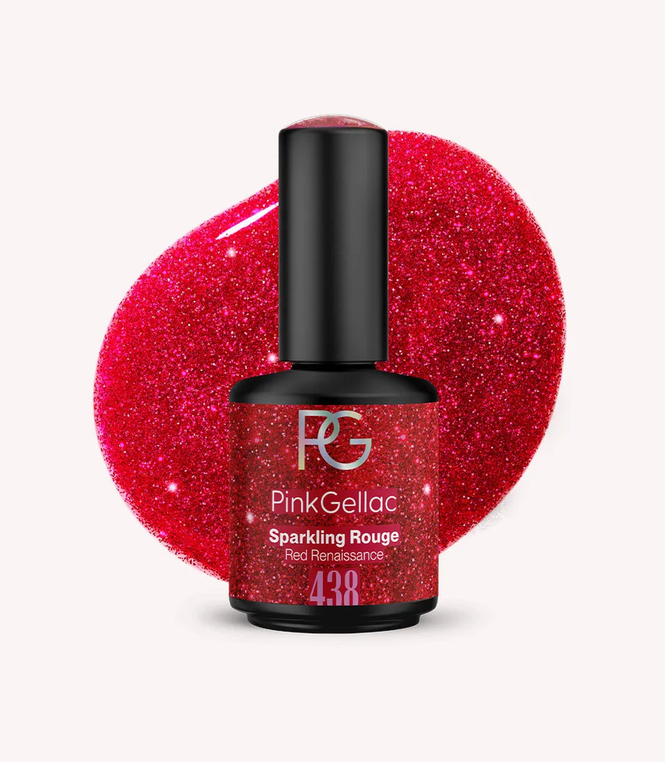 pink-gellac-438-sparkling-rouge-gel-nagellack-rot-glitzer image 1