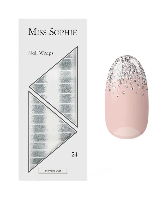 miss-sophie-diamond-dust-nail-wraps-transparent-silber-glitzer image 1