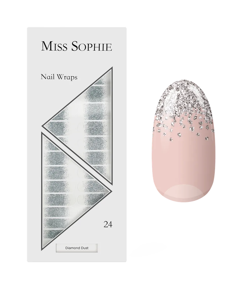 miss-sophie-diamond-dust-nail-wraps-transparent-silber-glitzer image 1
