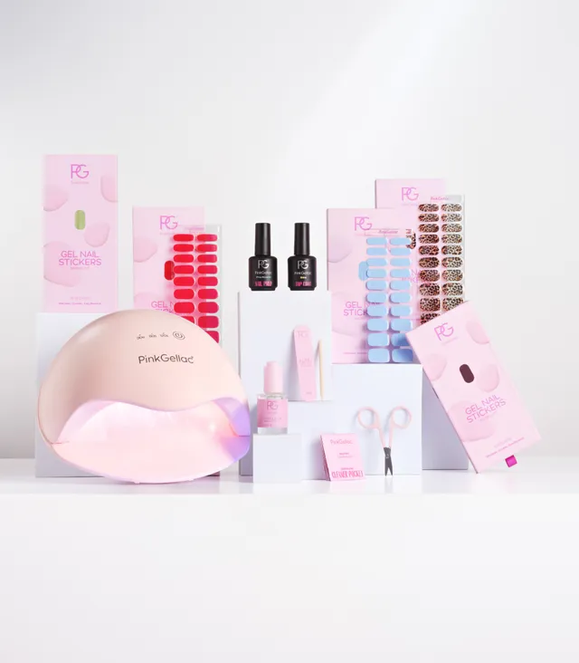 pink-gellac-w-hl-set-gel-nagelsticker-starter-set-mit-lampe image 1