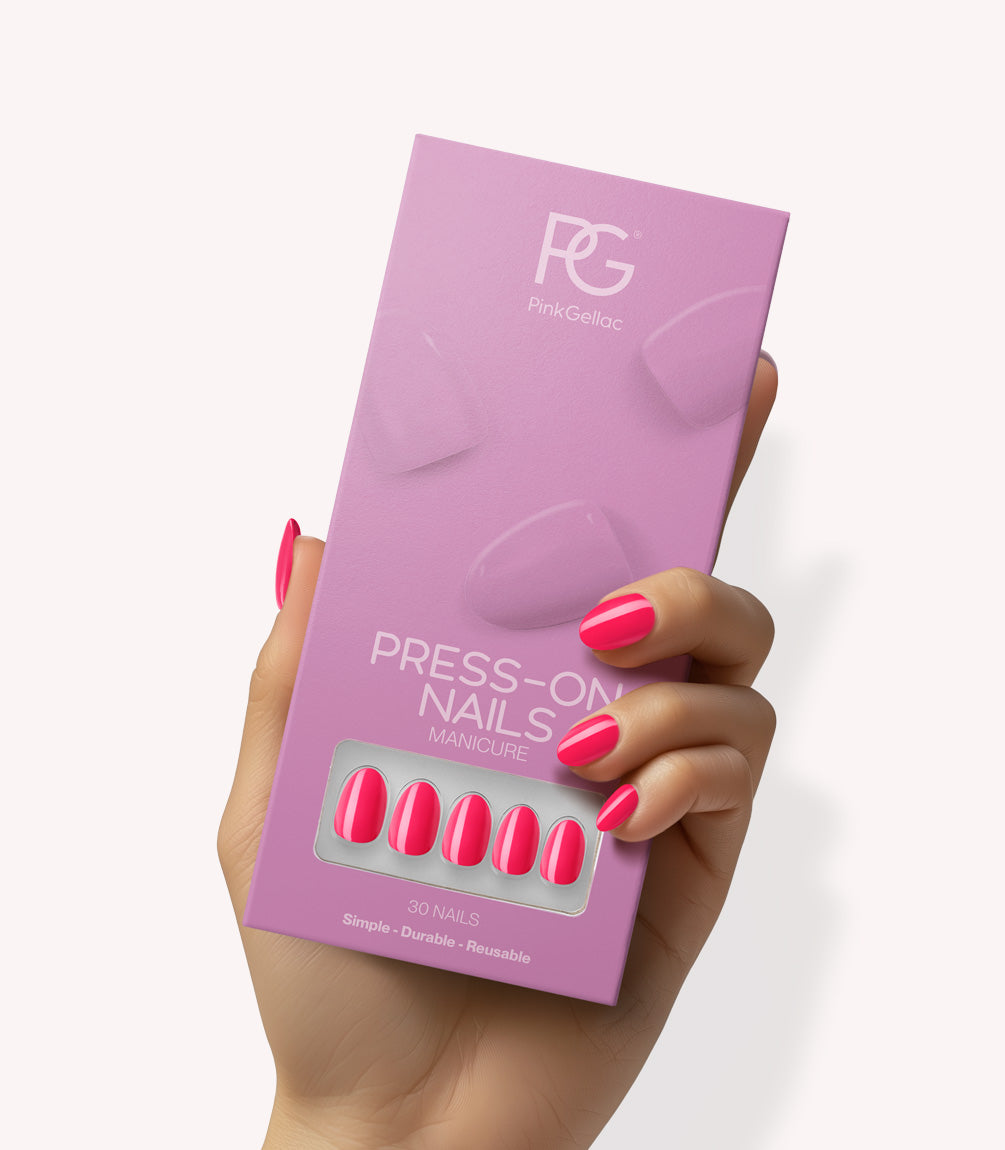 pink-gellac-161-ibiza-pink-press-on-n-gel-neonpink-rund-kurz image 1