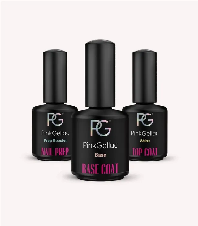 pink-gellac-base-essentials-set-prep-base-top-bundle image 1