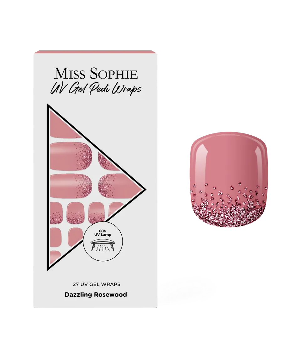 miss-sophie-dazzling-rosewood-uv-pedik-re-uv-gel-wraps-pedi-24-streifen image 1