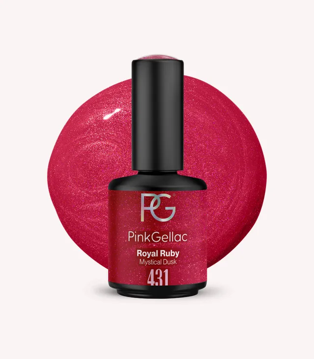 pink-gellac-431-royal-ruby-gel-nagellack-rot-mit-schimmer image 1