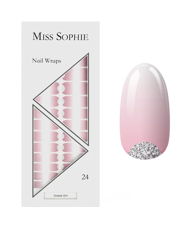 miss-sophie-gossip-girl-nagelfolien-ros-babyboomer-mit-glitzer image 1