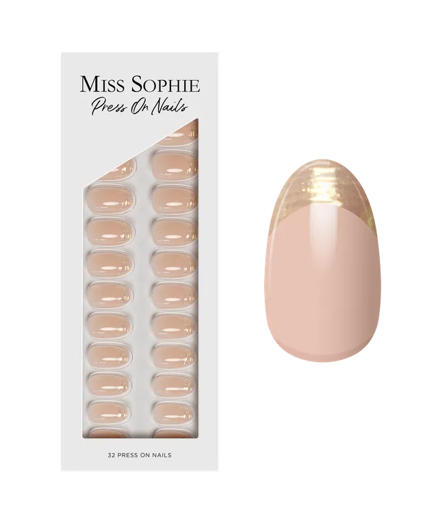 miss-sophie-golden-tips-press-on-nails-short-round image 1