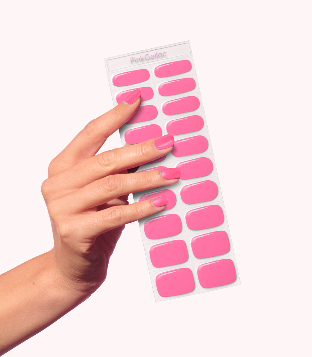 pink-gellac-006-neon-pink-gel-nail-stickers-manik-re image 1