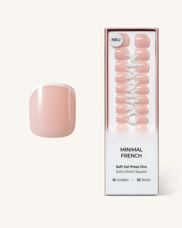 maniko-minimal-french-soft-gel-press-ons-extra-short-square image 1
