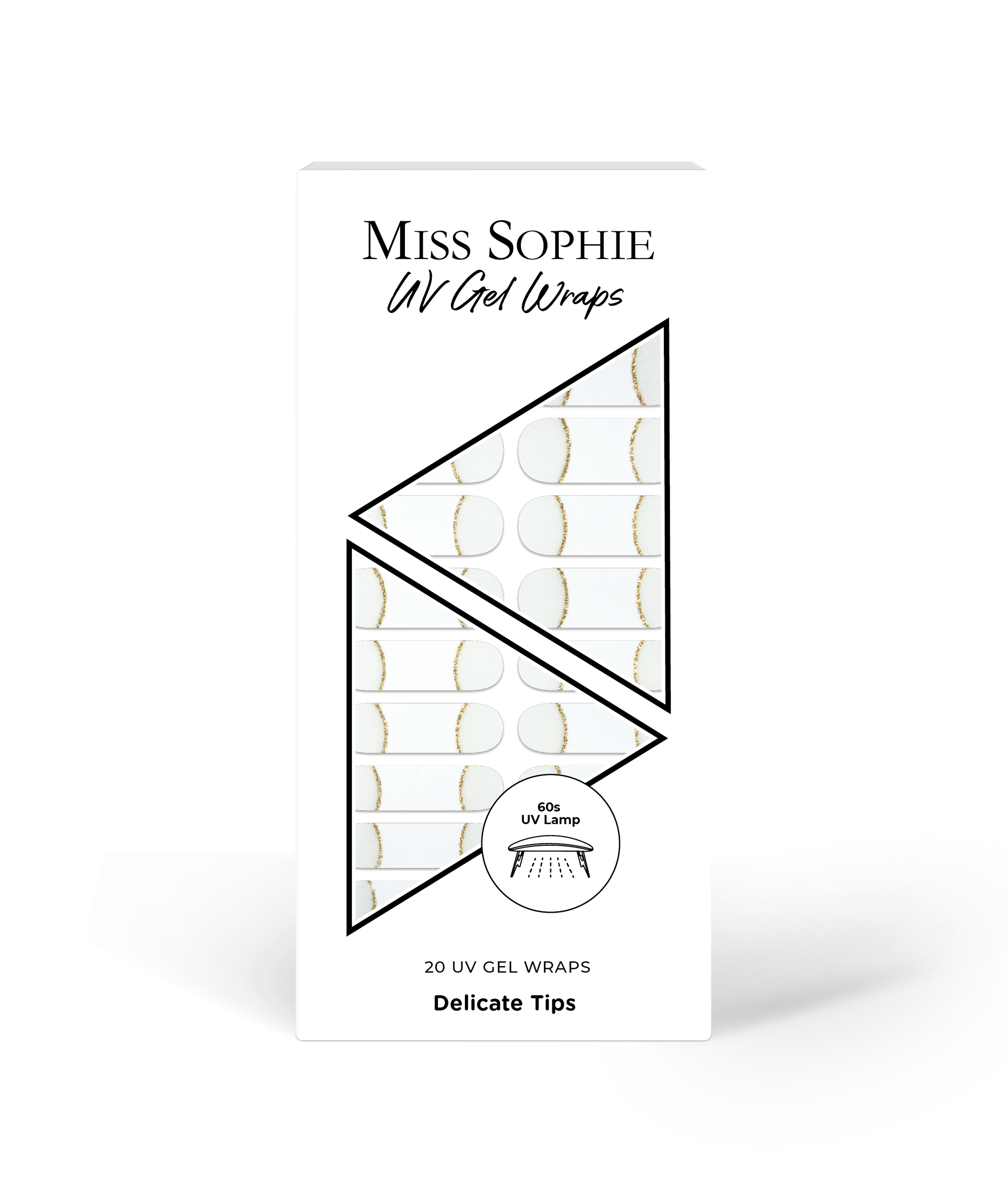 miss-sophie-delicate-tips-uv-gel-nagelfolien-french-gold-glitzer image 5
