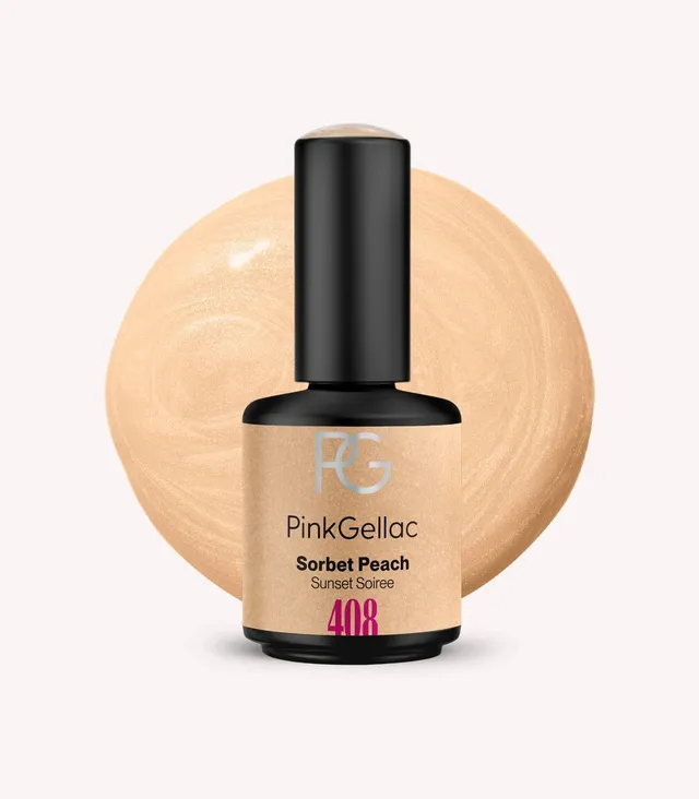 pink-gellac-408-sorbet-peach-gel-nagellack-metallic image 1