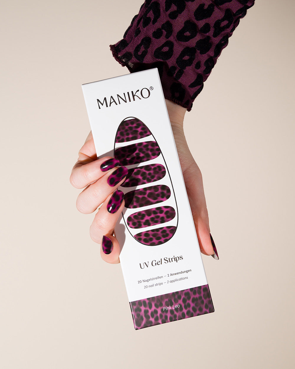 maniko-pink-leo-uv-gel-strips-leo-in-pink-beere image 4