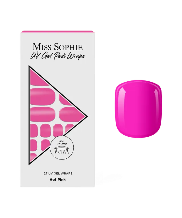 miss-sophie-hot-pink-uv-pedicure-gel-wraps image 1