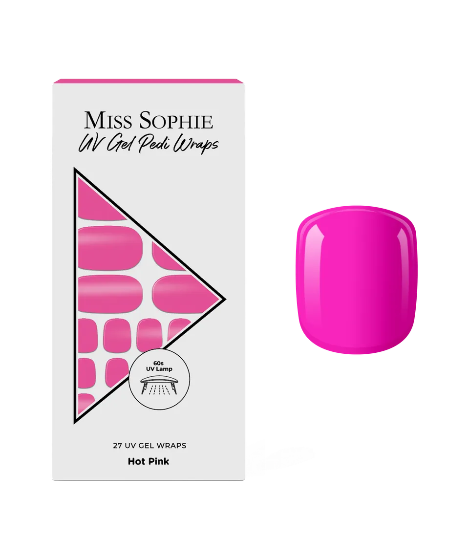 miss-sophie-hot-pink-uv-pedicure-gel-wraps image 1
