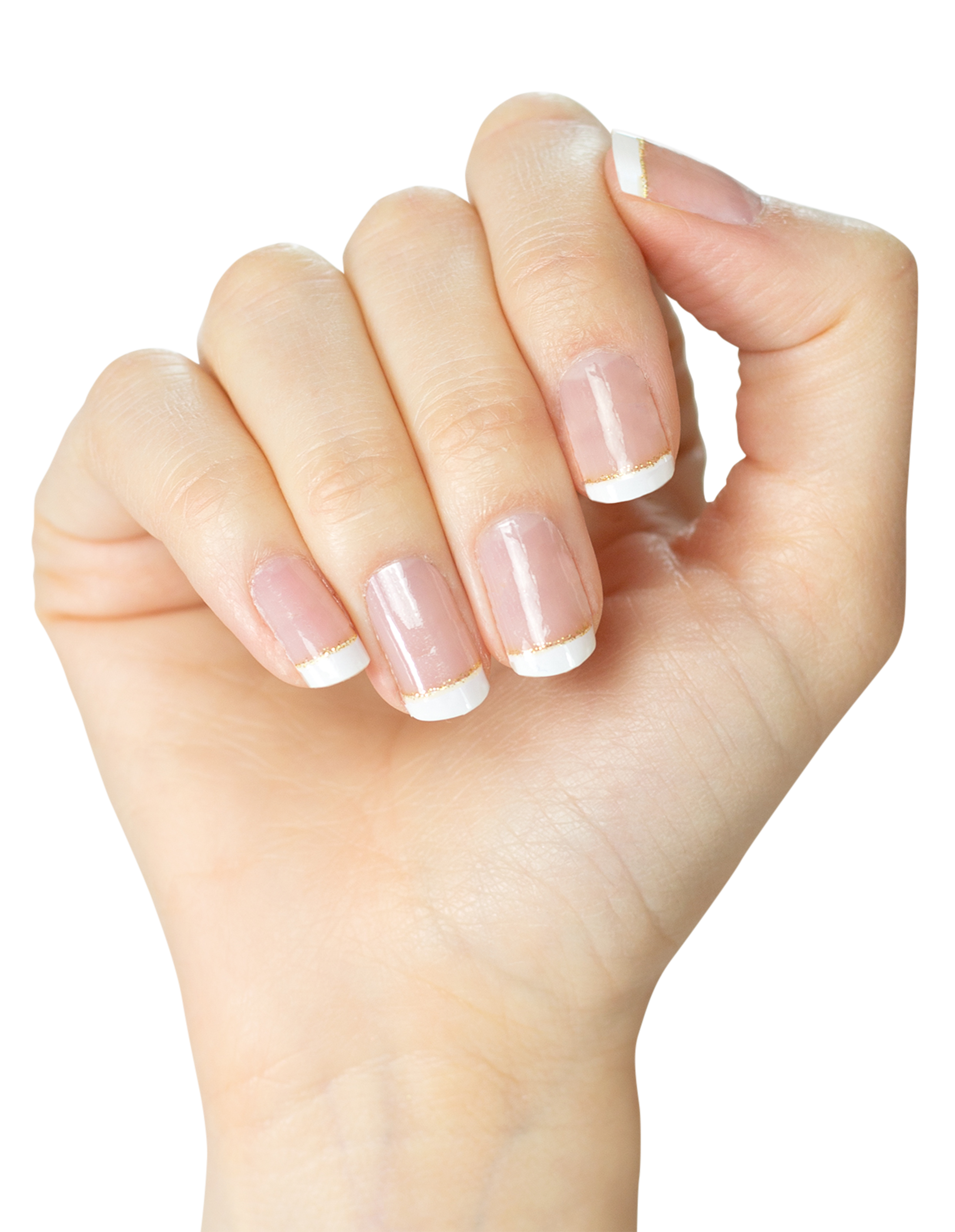 miss-sophie-delicate-tips-uv-gel-nagelfolien-french-gold-glitzer image 2