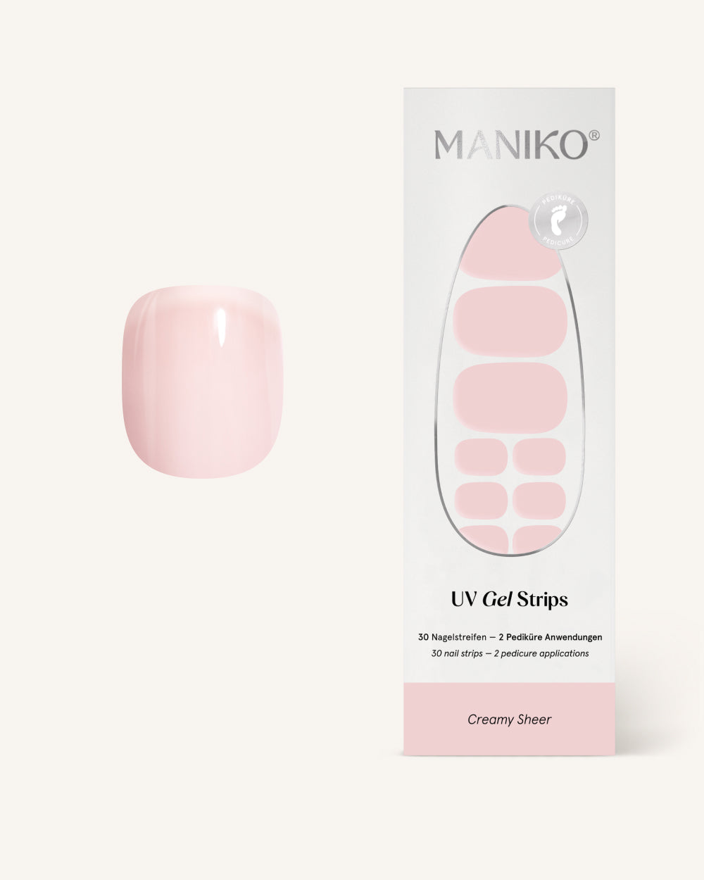 maniko-creamy-sheer-uv-pedi-gel-strips-zehen-semi-transparent image 1
