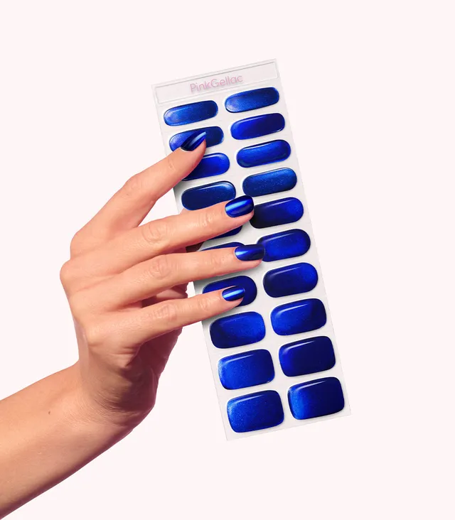 pink-gellac-017-royal-chrome-gel-nagelsticker-kobaltblau-spiegel image 1