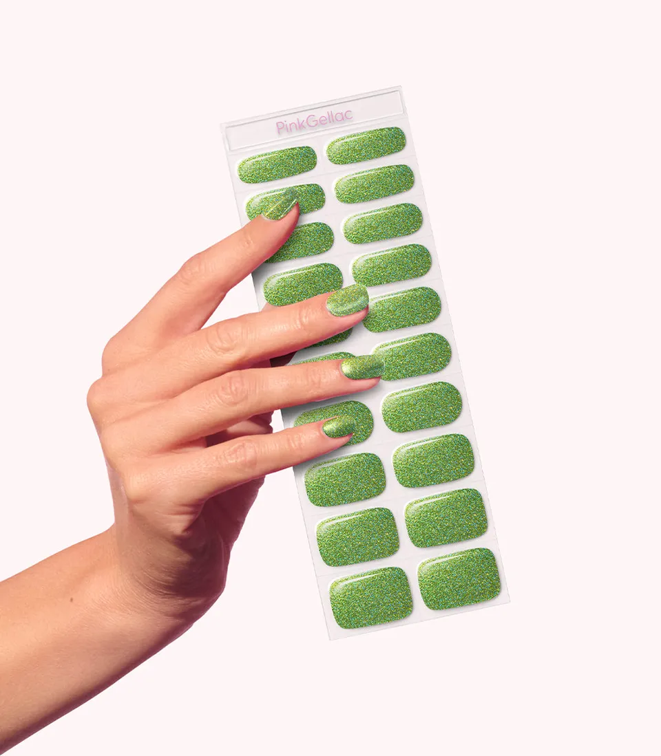 pink-gellac-035-sparkling-green-holografische-gel-nail-sticker image 1