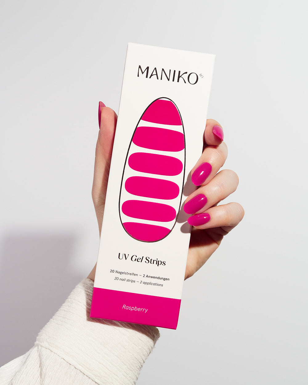maniko-raspberry-uv-gel-strips-leuchtendes-beeren-pink image 5