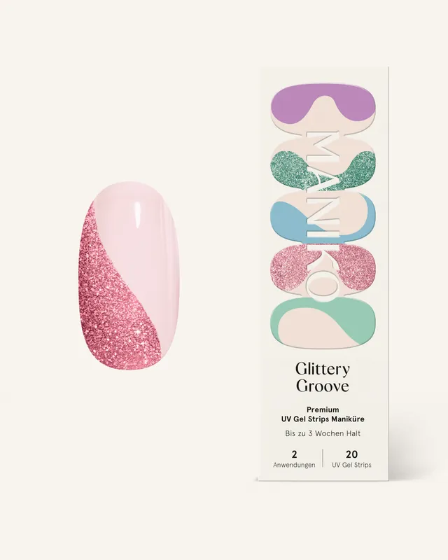 maniko-glittery-groove-uv-gel-strips-glitzer-mix image 1